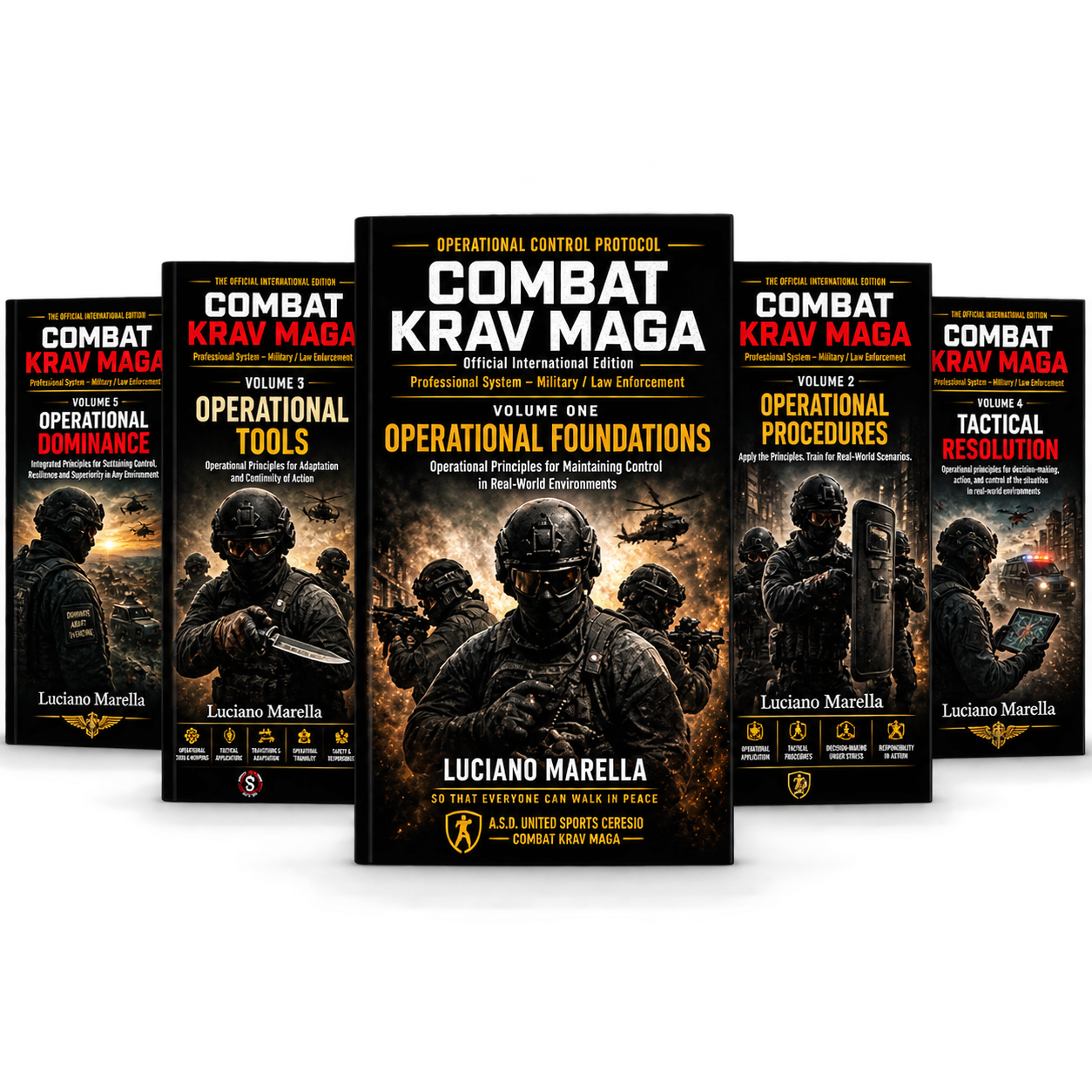Combat Krav Maga Official International Edition - Police Military - 5 volumes